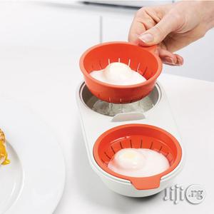 Double Egg Cooker Poacher Microwave Steamer