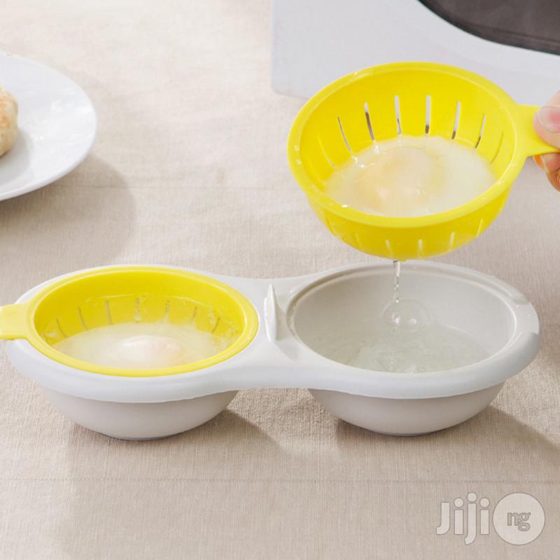 Double Egg Cooker Poacher Microwave Steamer