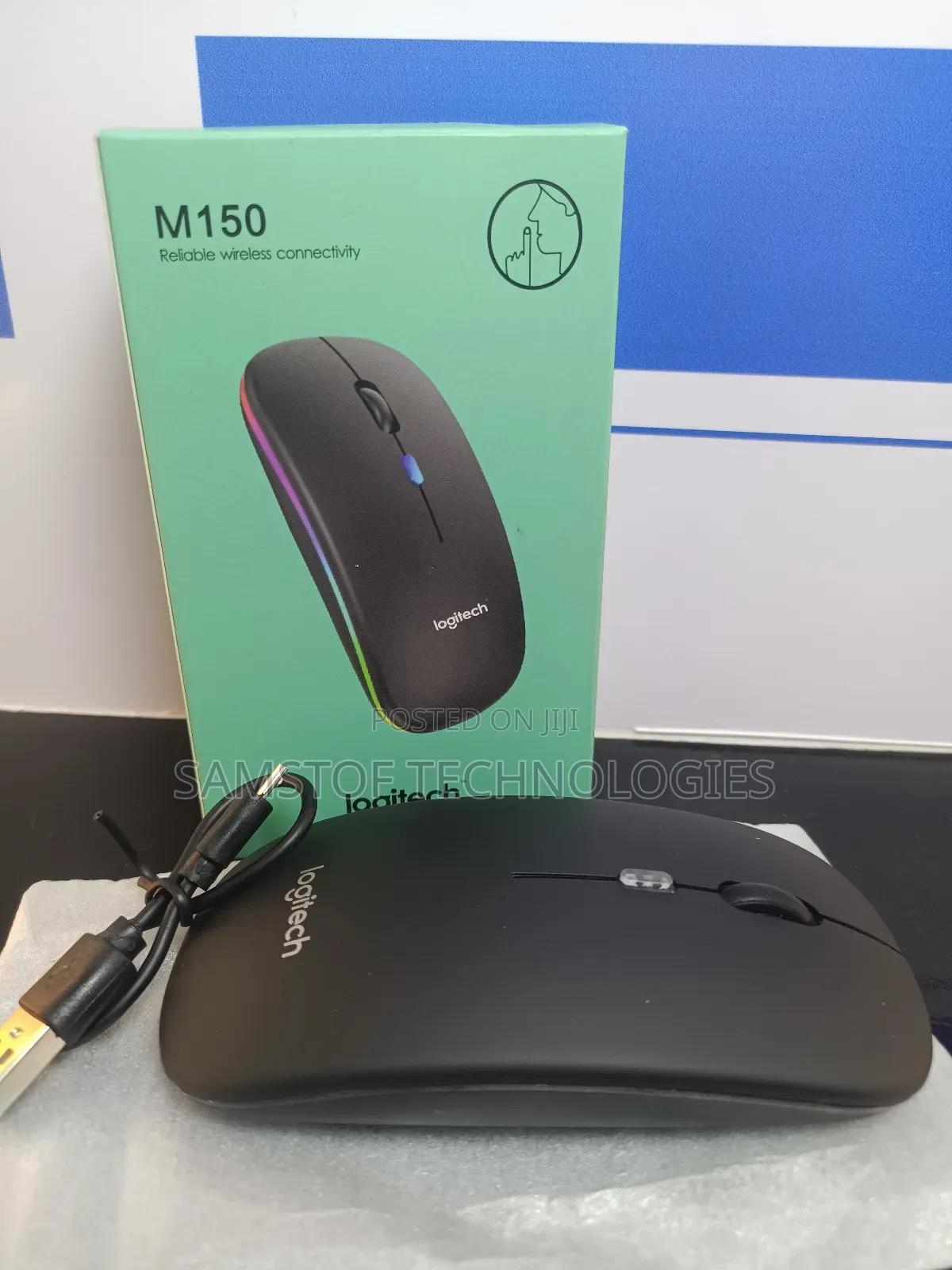 Logitech M150 Rechargeable Wireless Mouse Led Light