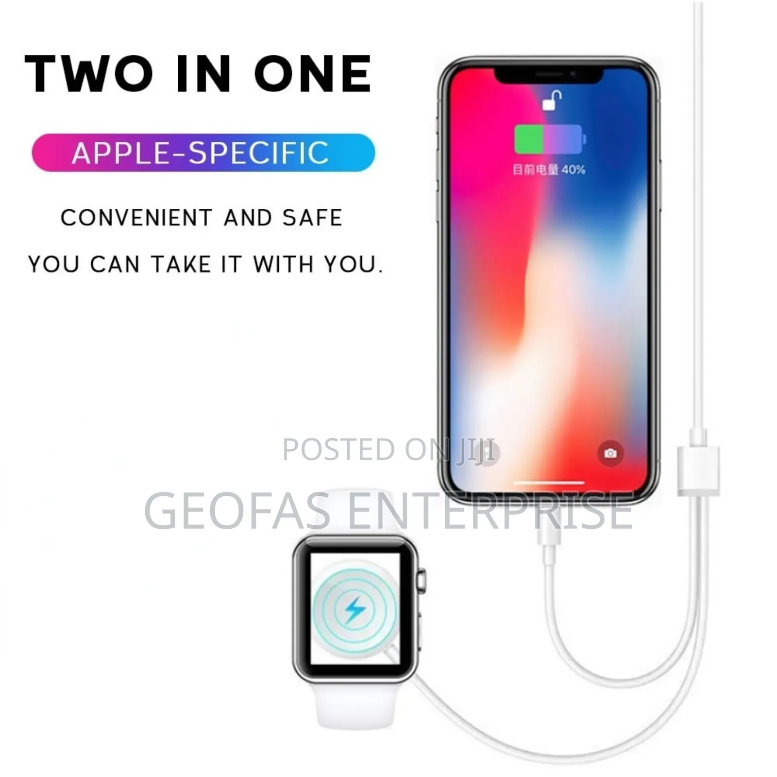 2in1 Magnetic Cable for Iwatch Series iPhone