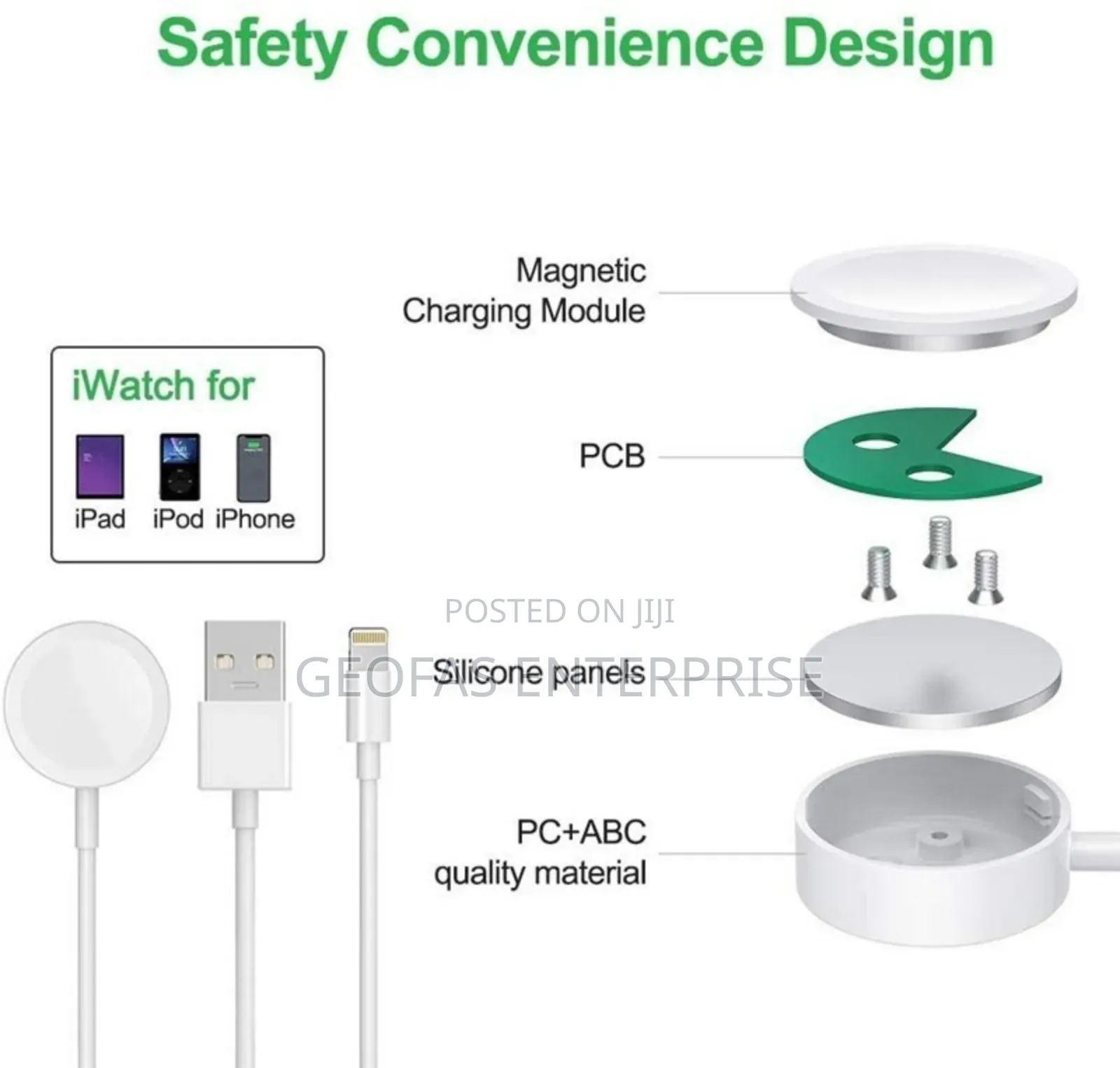 2in1 Magnetic Cable for Iwatch Series iPhone
