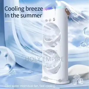 Air Cooler Double-Head Mist Fan Shakeable Rechargeable