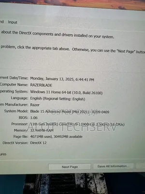 Laptop Razer Blade Advanced 32GB Intel Core i9 SSD 2T