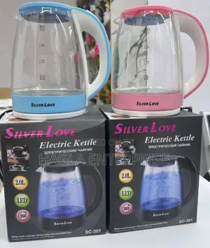 Silver Love Transparent Electric Jug