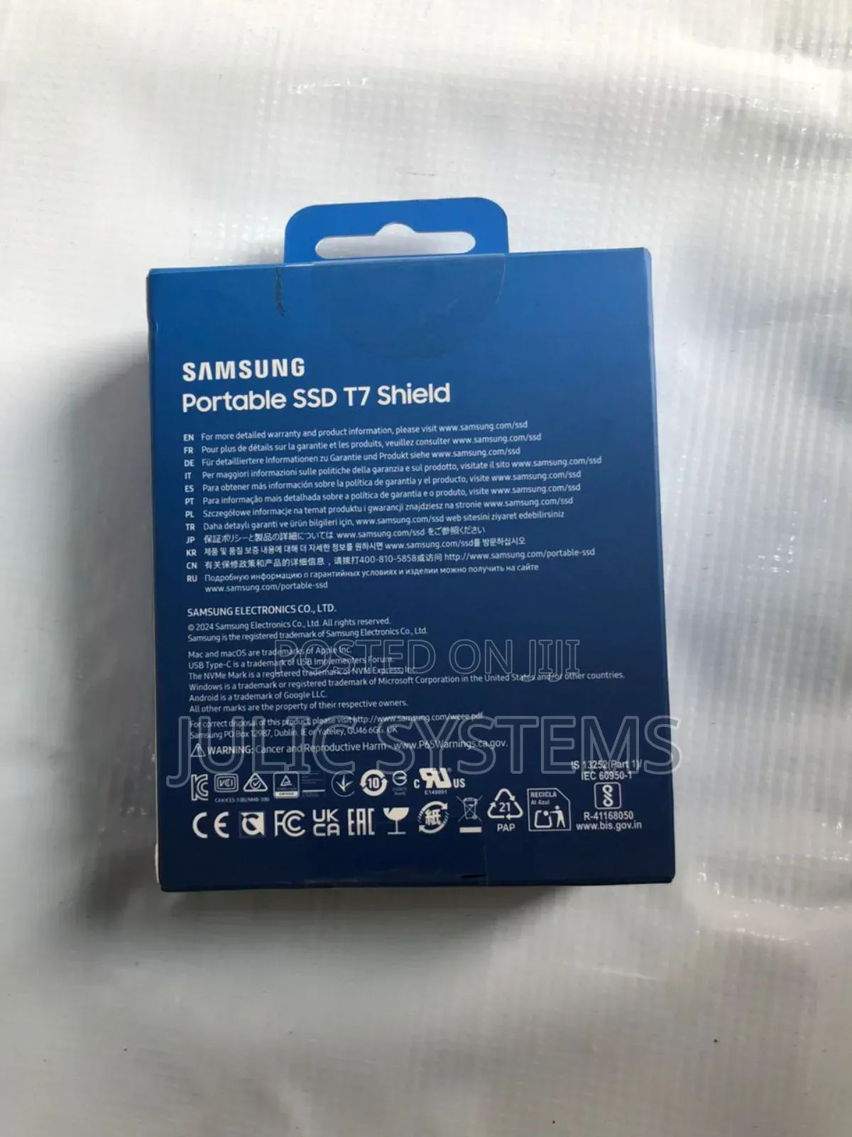 Samsung 4tb T7 Shield Portable SSD (Black)