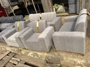 A Standard 7 Seater Grey Sofa