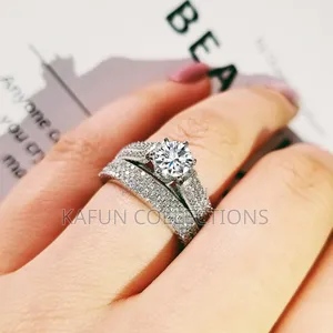 Photo - Zirconia High Quality Silver Female Wedding Rings