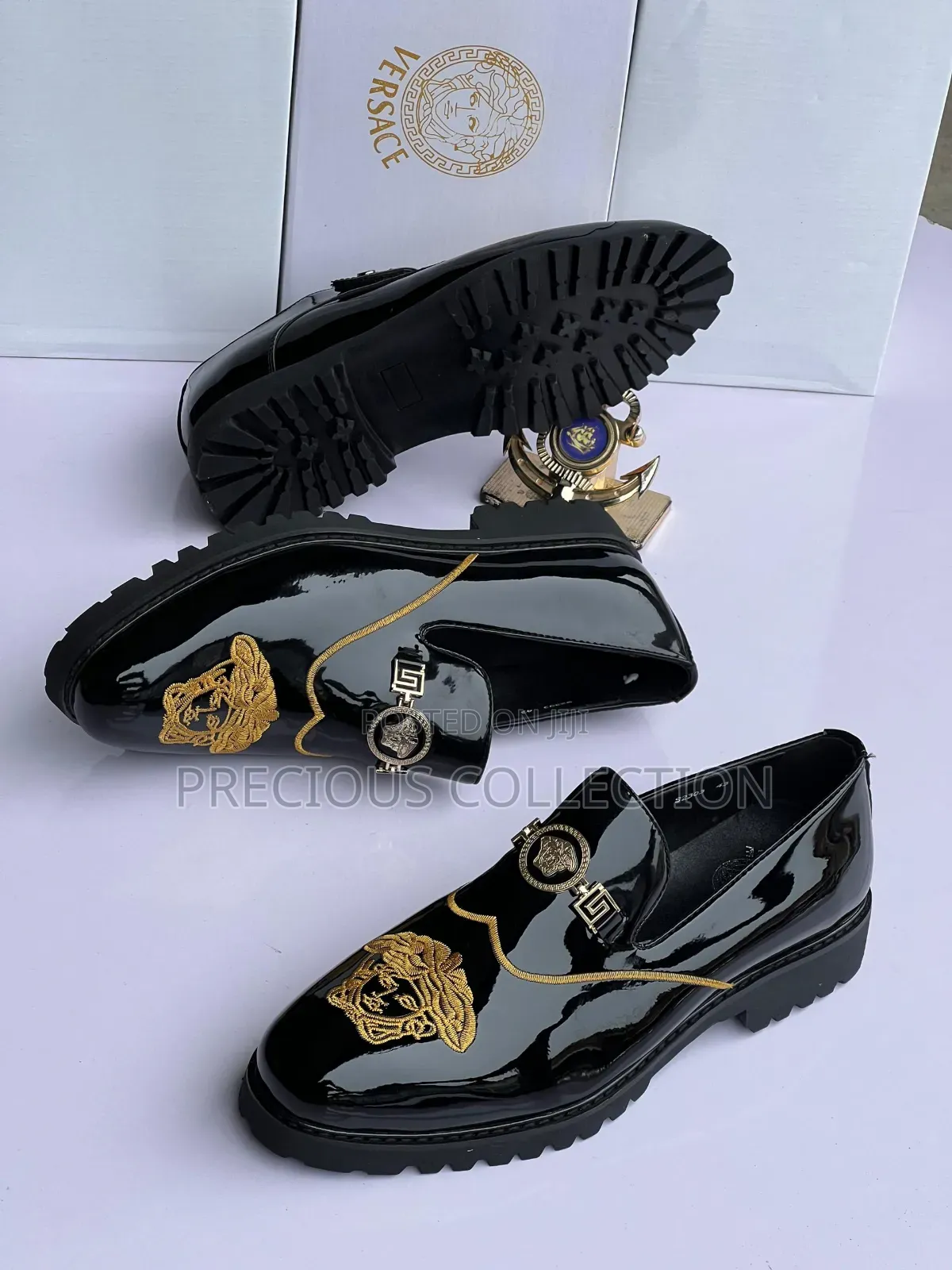 Men's Versace Leather Glossy Coperate Shoe