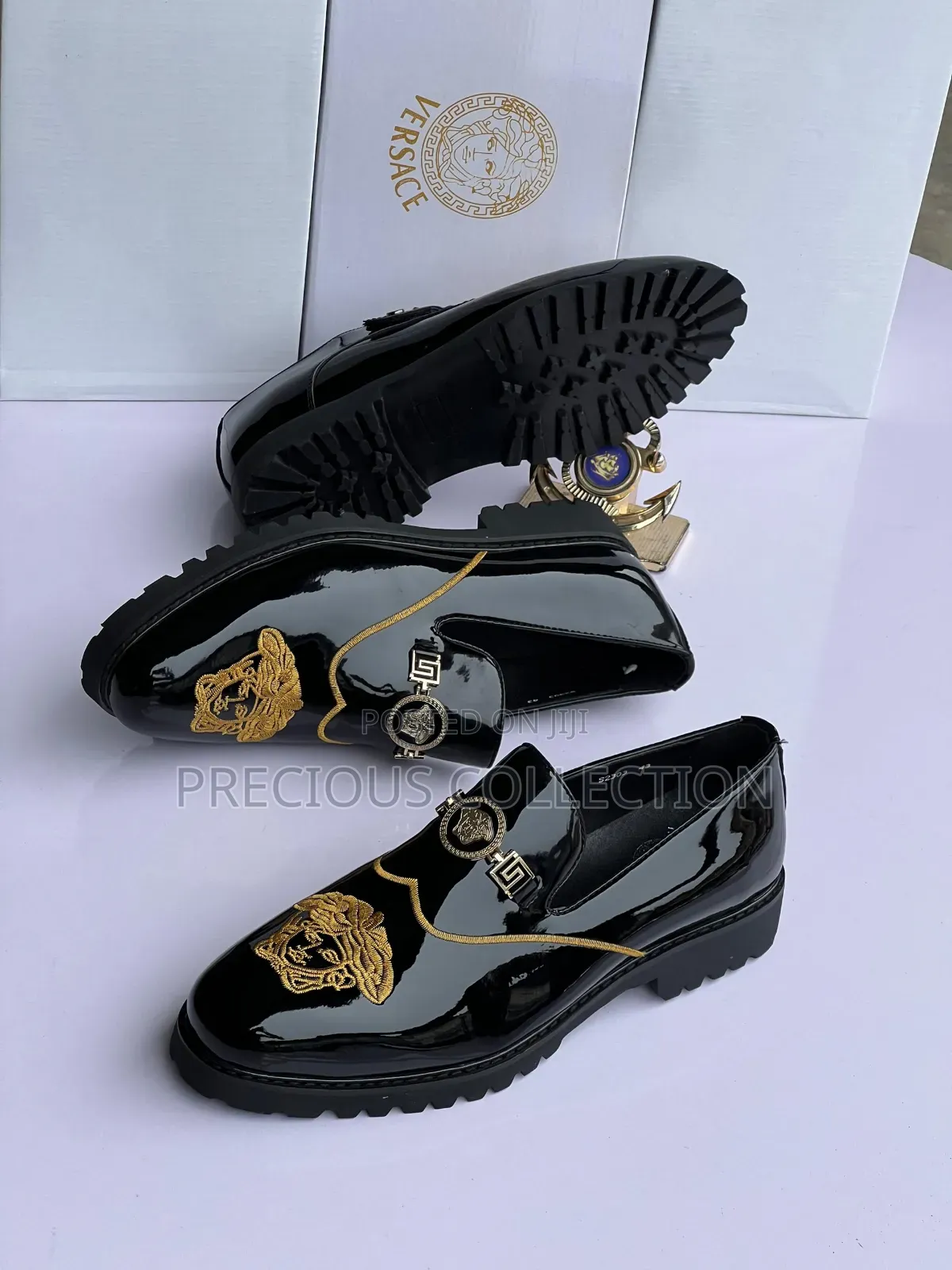 Men's Versace Leather Glossy Coperate Shoe