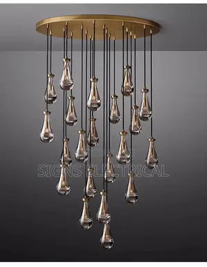 Chandeliers Vintage Large Water Droplets Crystal Lights