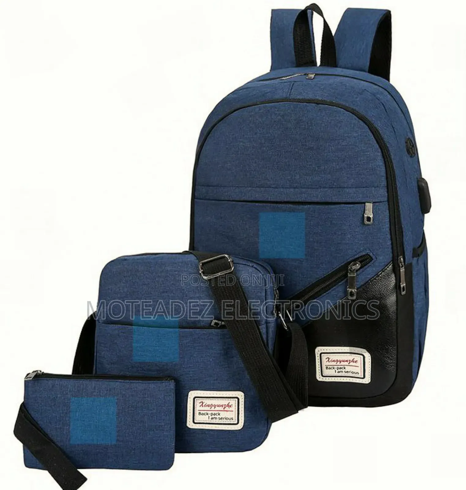 3 in 1 Waterproof Casual Laptop Bag With Extras