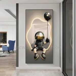 Nordic Type Space Astronaut With Balloon Frame Light
