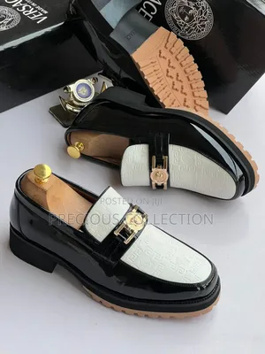 Men's Versace Leather Pull on Shoes