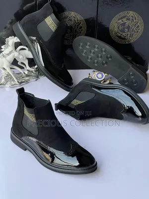 Men's Versace Glossy Leather ANKLE Shoe
