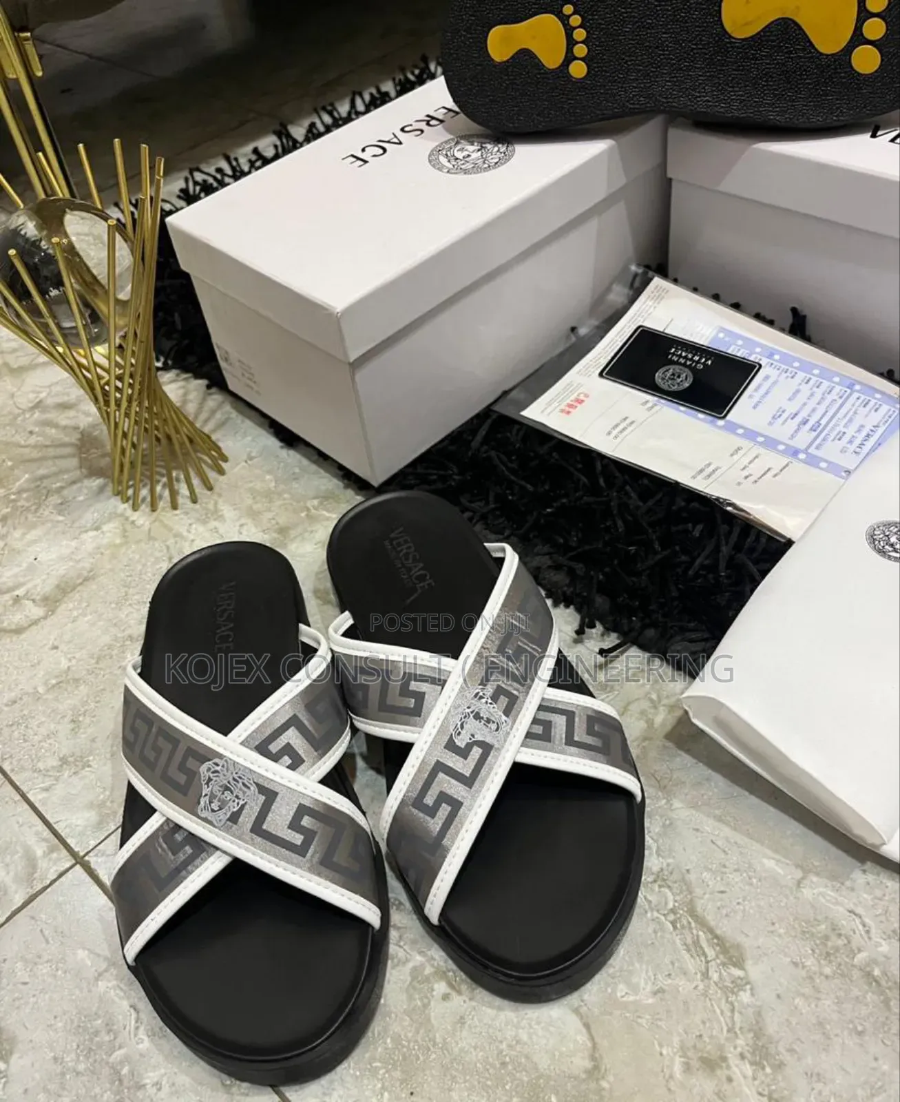 Versace Quality Leather Slippers