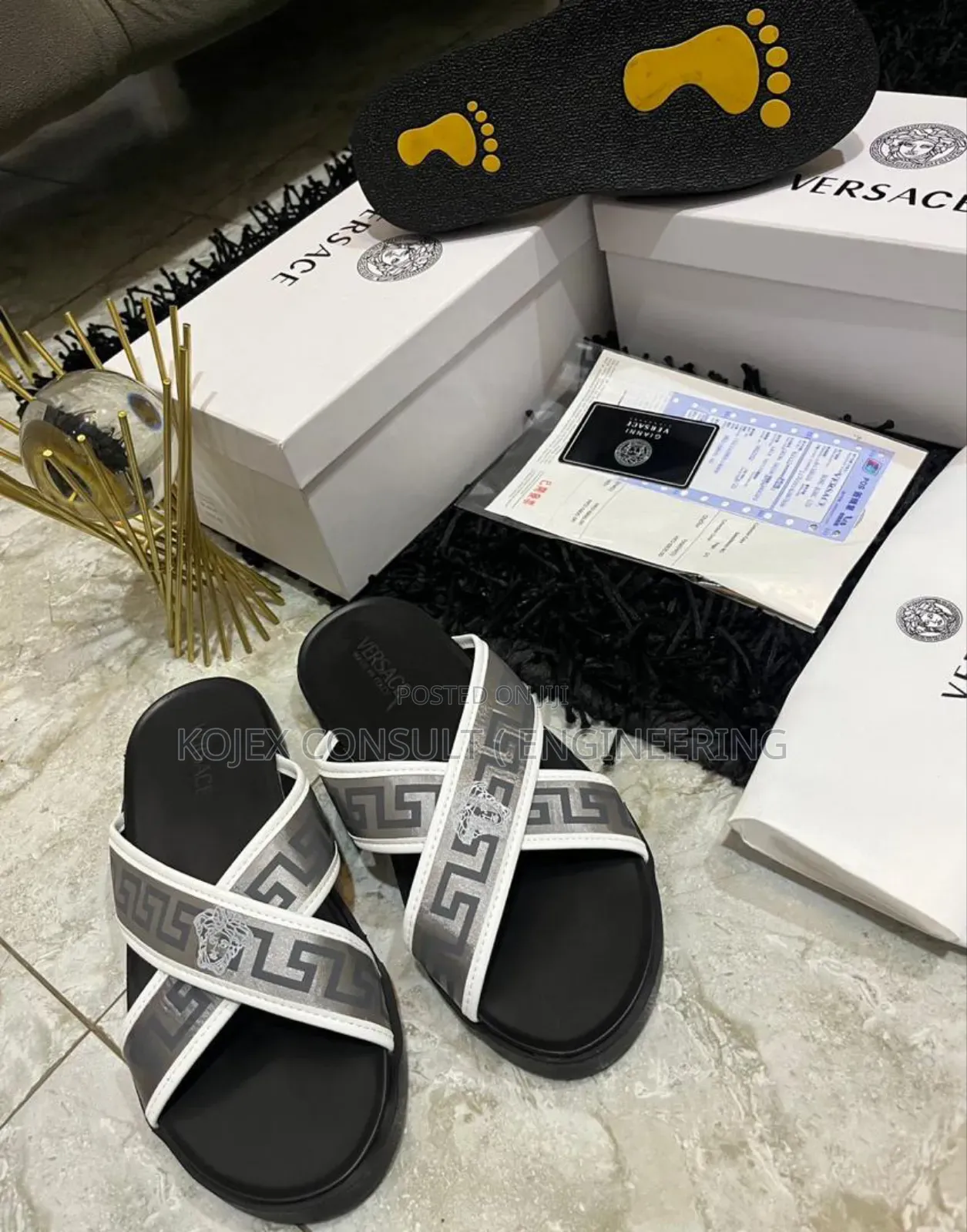 Versace Quality Leather Slippers