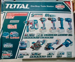 Total 9 in 1 Industrial Cordless Combo Set 20V