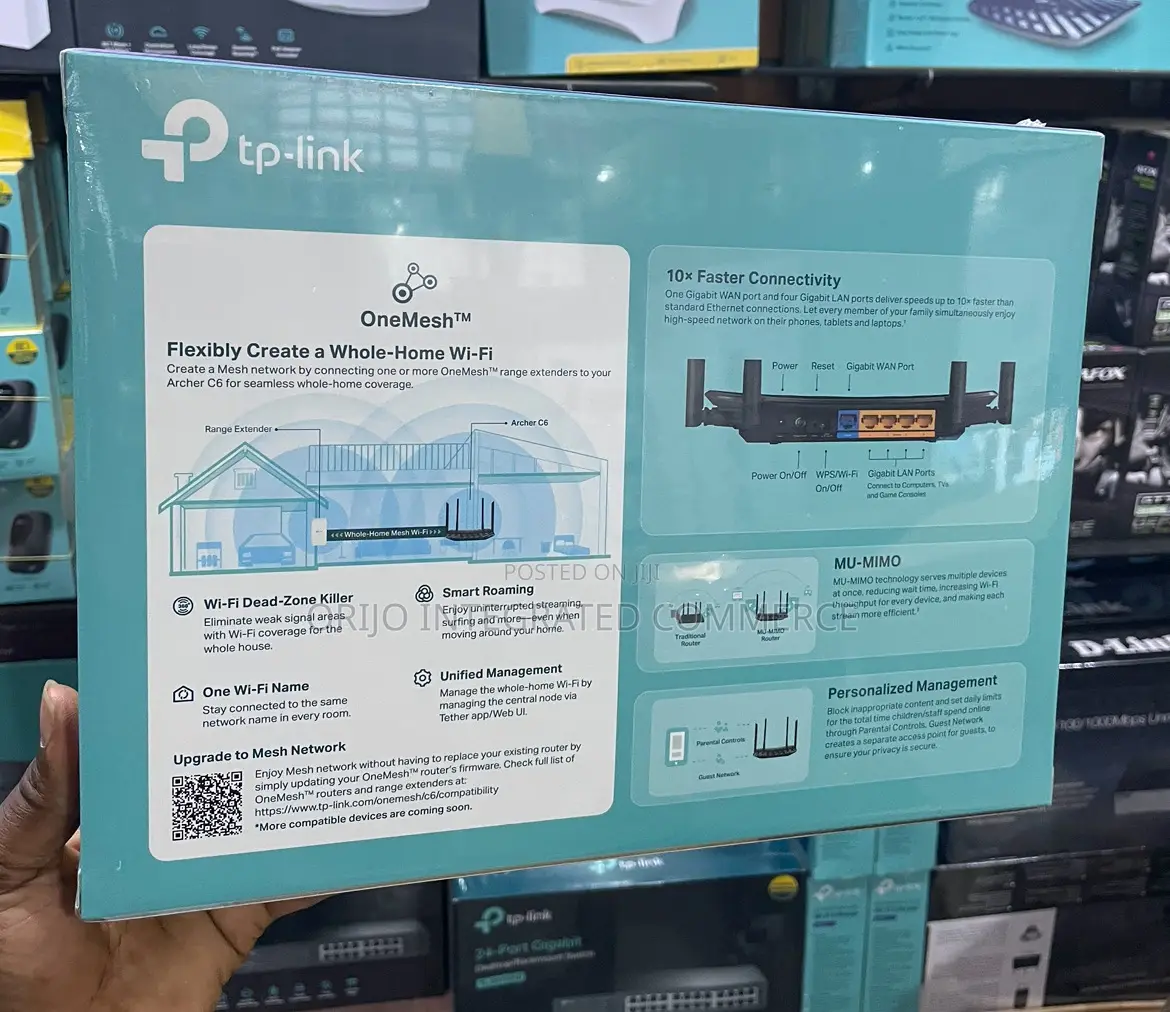 Tp-Link AC1200 Mesh Wifi Router Archer C6