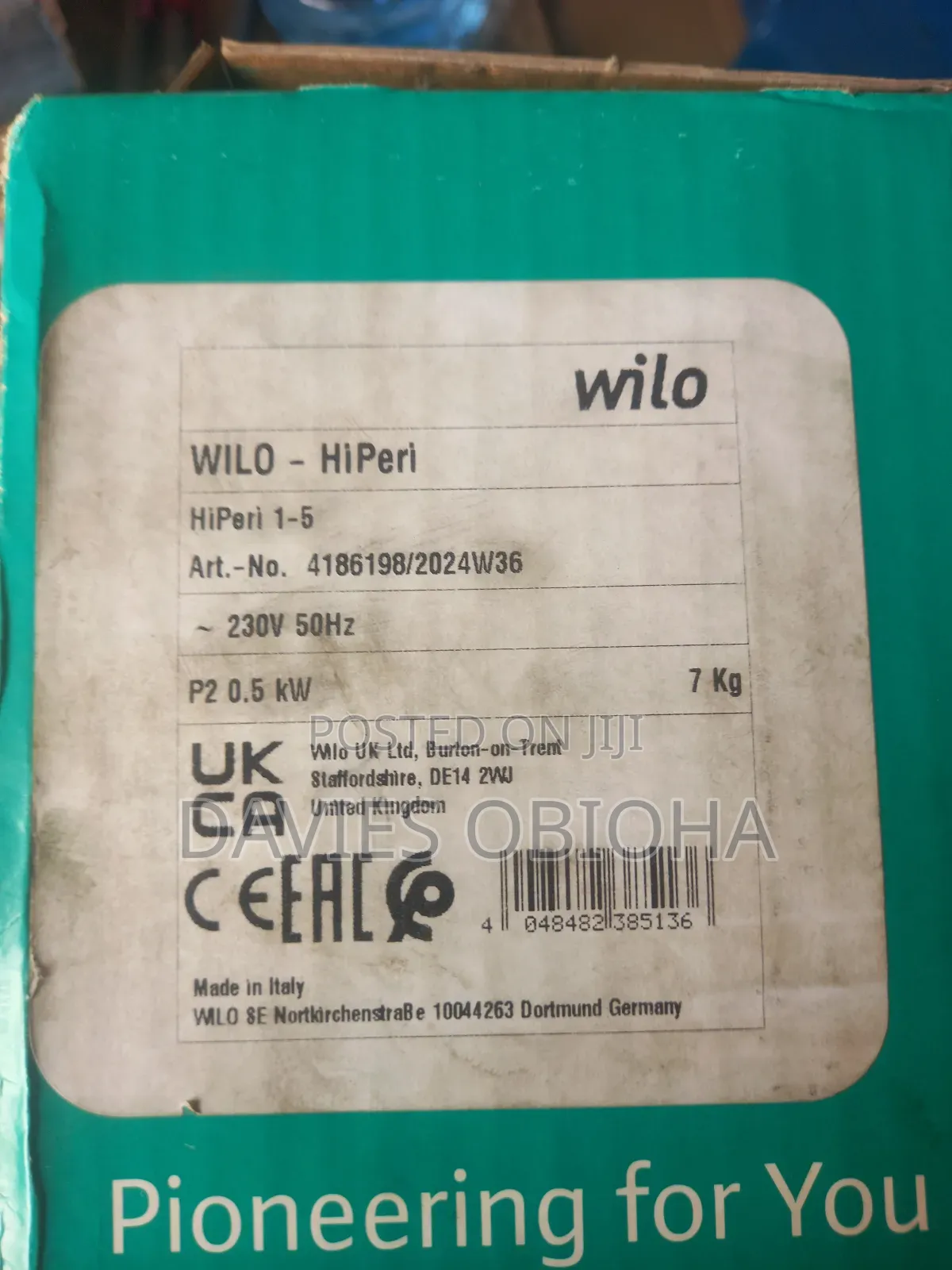 0.75hp Wilo Surface Pump