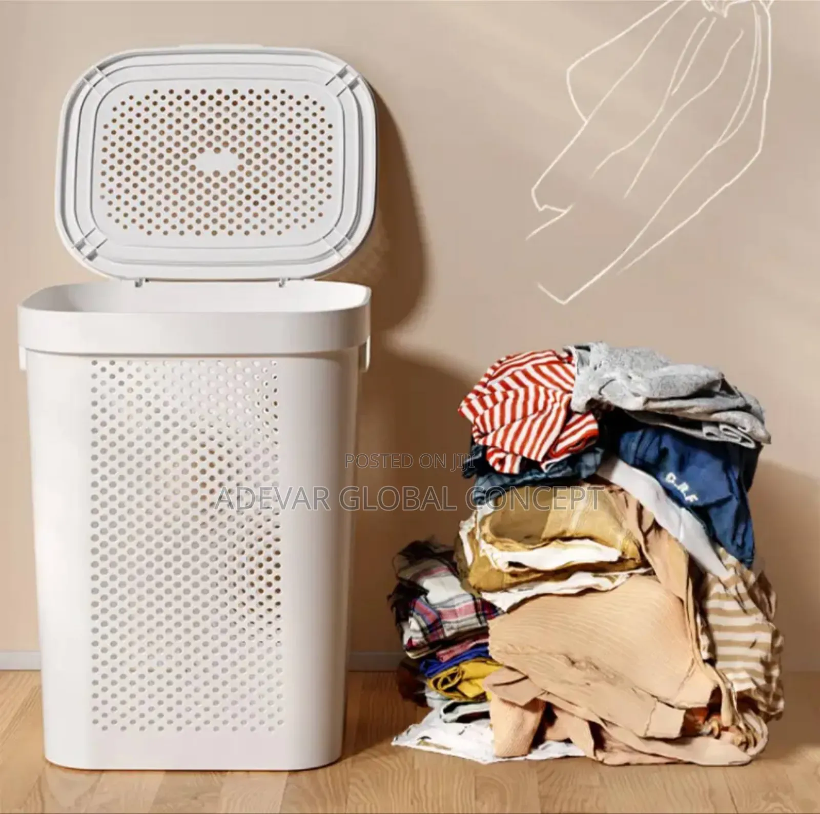 Large Laundry Storage Basket Clothes Bucket