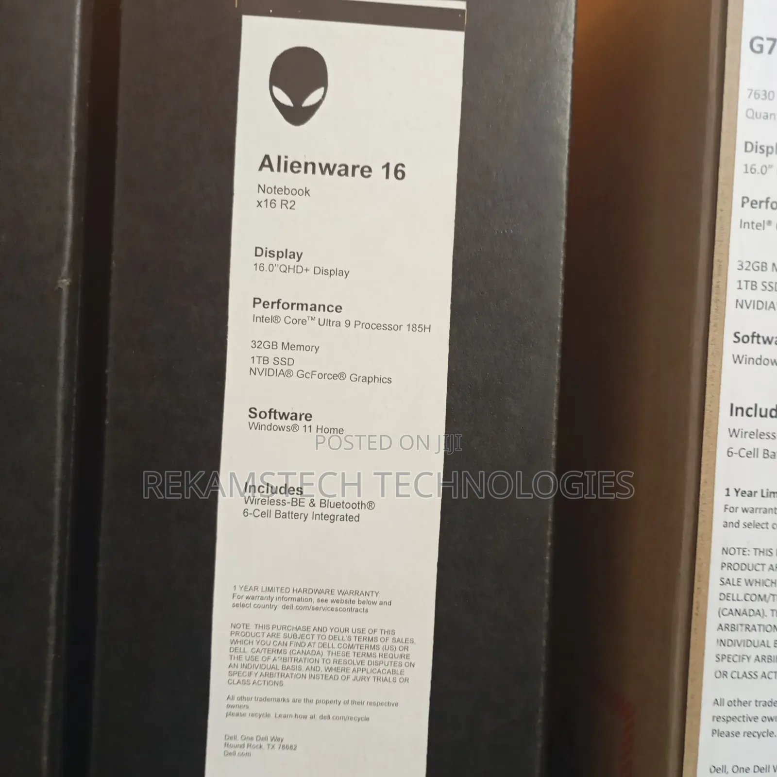 New Laptop Dell Alienware X16 R2 32GB Intel Core Ultra 9 SSD 1T
