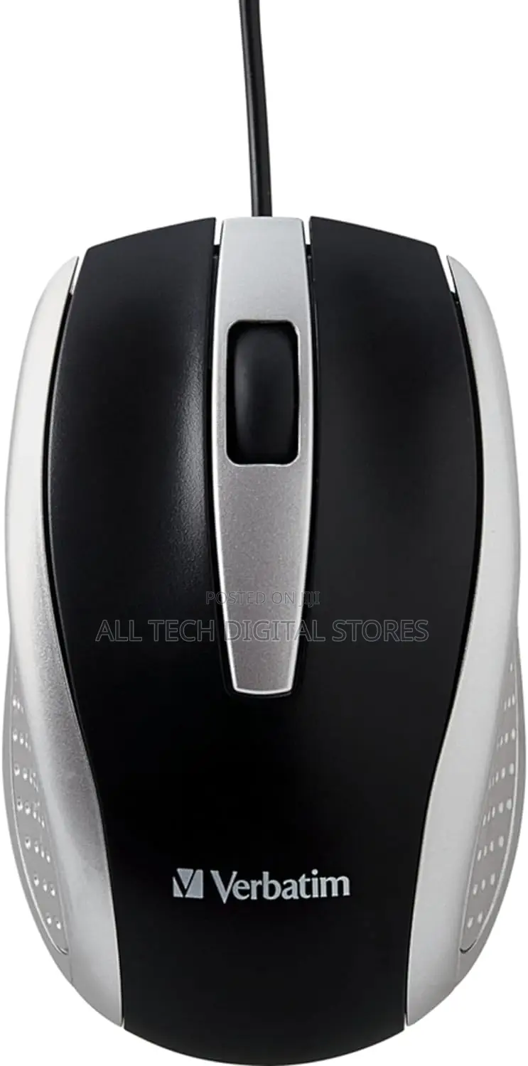 Verbatim Corded Notebook Optical Mouse 99741 - Silver