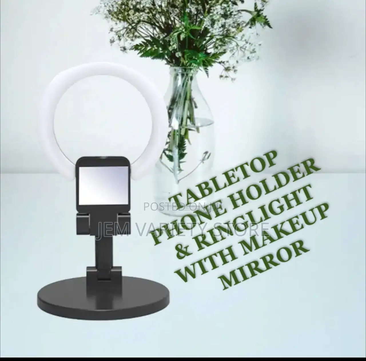 Table Top Ringlight With Mirror