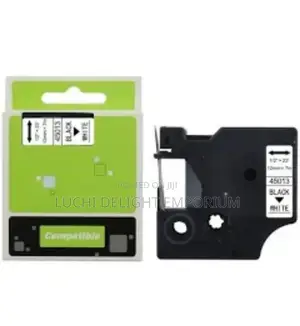 12mm Black on White Dymo Label Type Cartridge