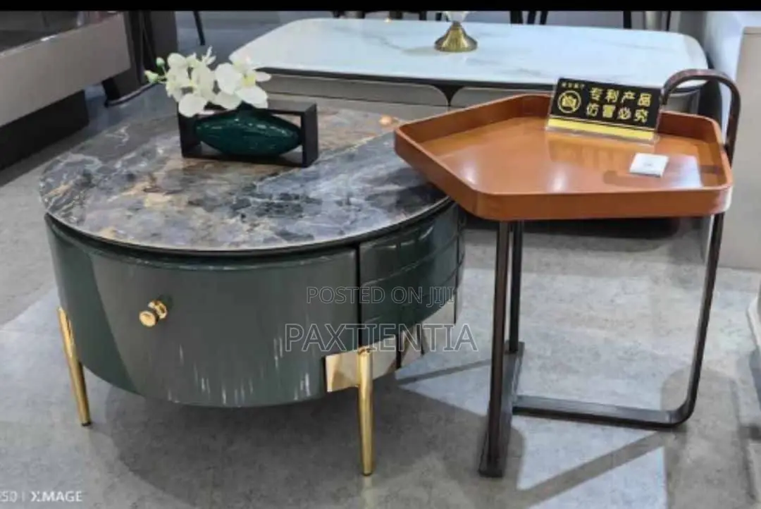 Marble Centre Table and Stool Set