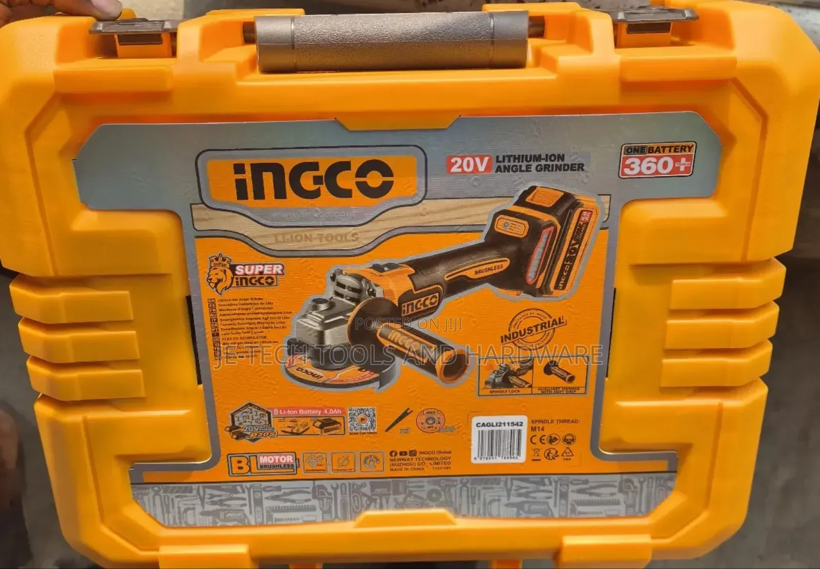 Ingco Lithium-ion Angle Grinder- 20v Cordless Angle Grinder