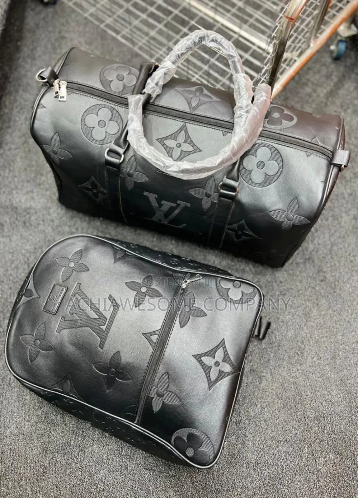 Leather Duffle Bag With Backpack
