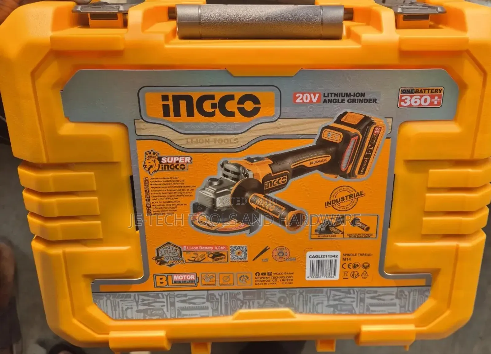 Ingco Lithium-ion Angle Grinder- 20v Cordless Angle Grinder
