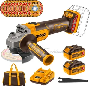 Ingco Lithium-ion Angle Grinder- 20v Cordless Angle Grinder