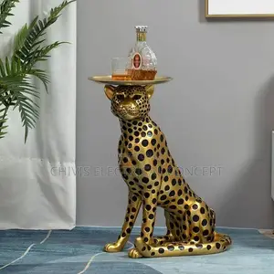 Wealth Attracting Leopard Statue Large Coffee Table Decor