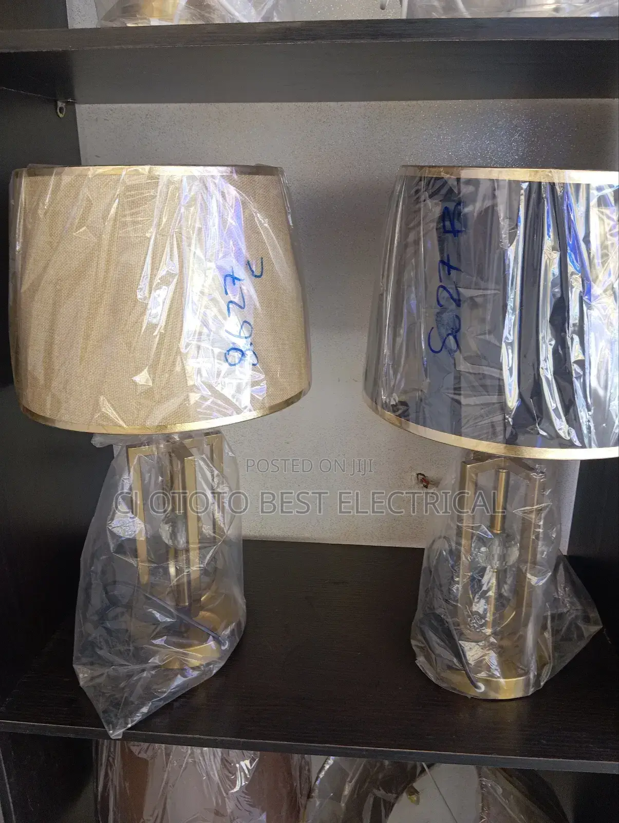 Table Bedside Lamp Gold and Black Available
