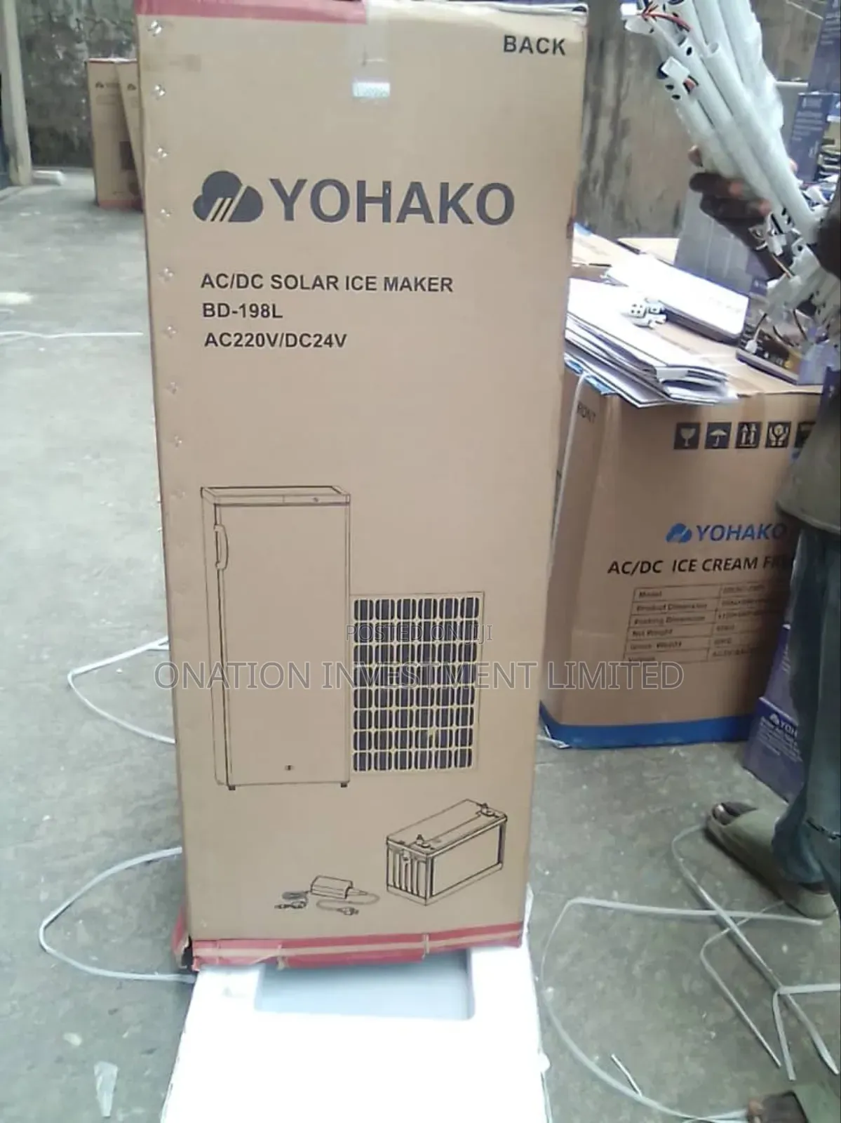 198l Yohako Upright Freezer Ice Maker