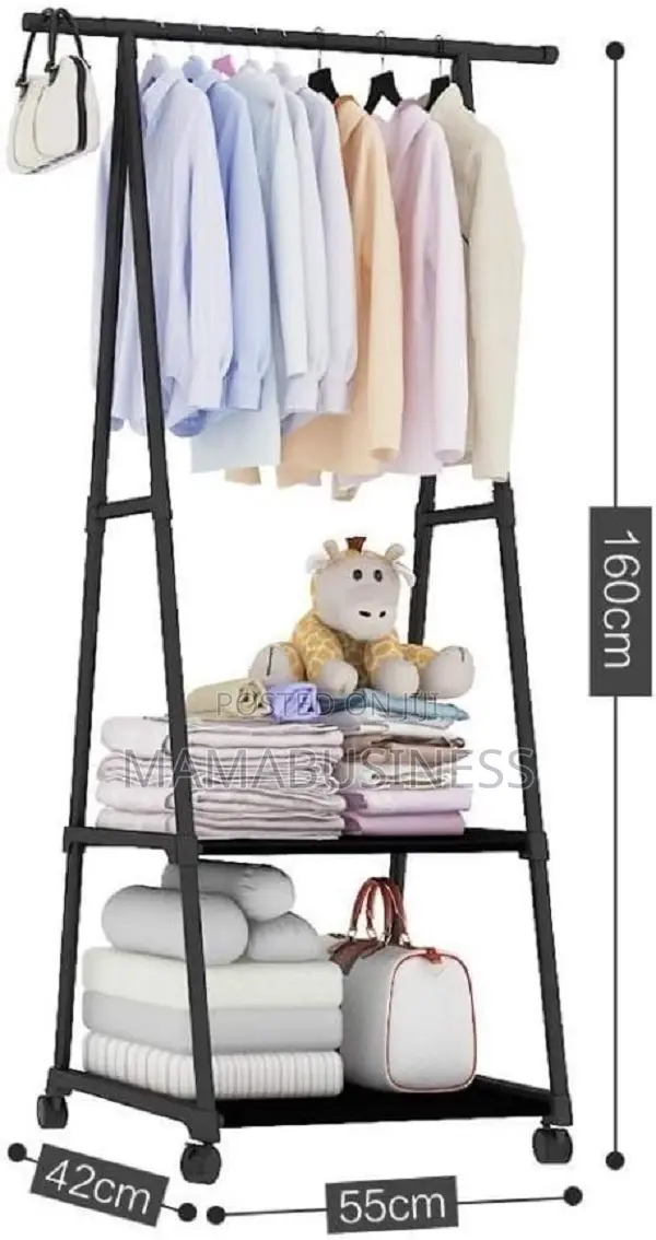 Triangle Cloth Rack (Black)