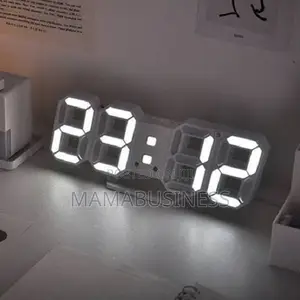 Photo - Wall Clock 15" 3D LED Digital Clock