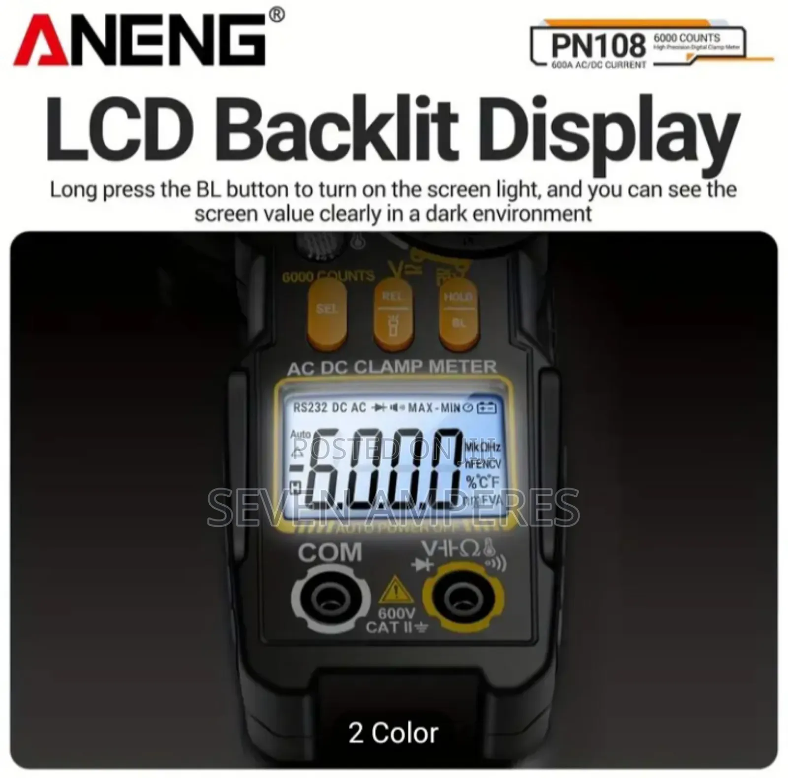 Aneng Pn 108 Ac/Dc Digital Clamp Multimeter