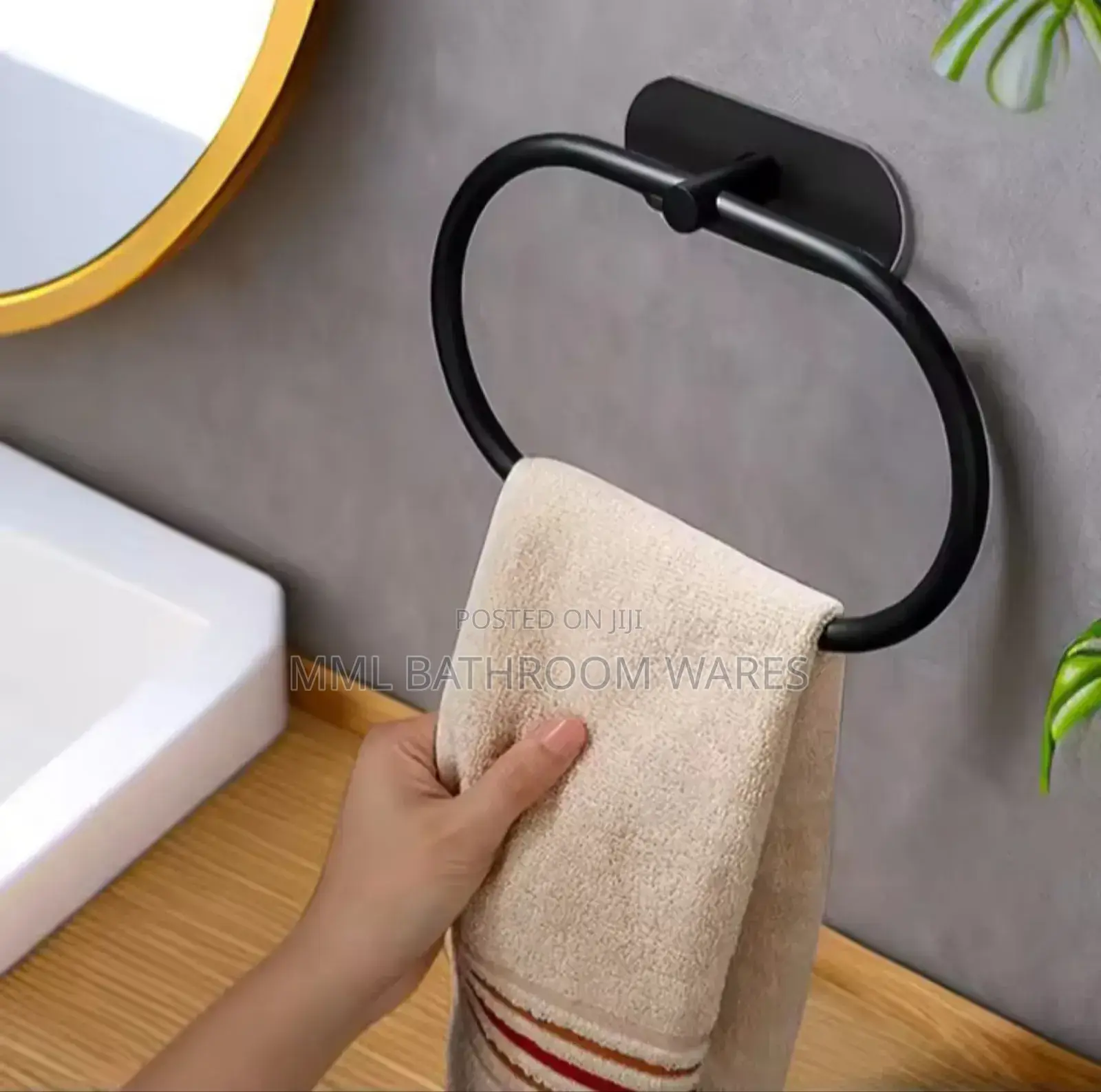 4pcs Set Black Bathroom Accessories
