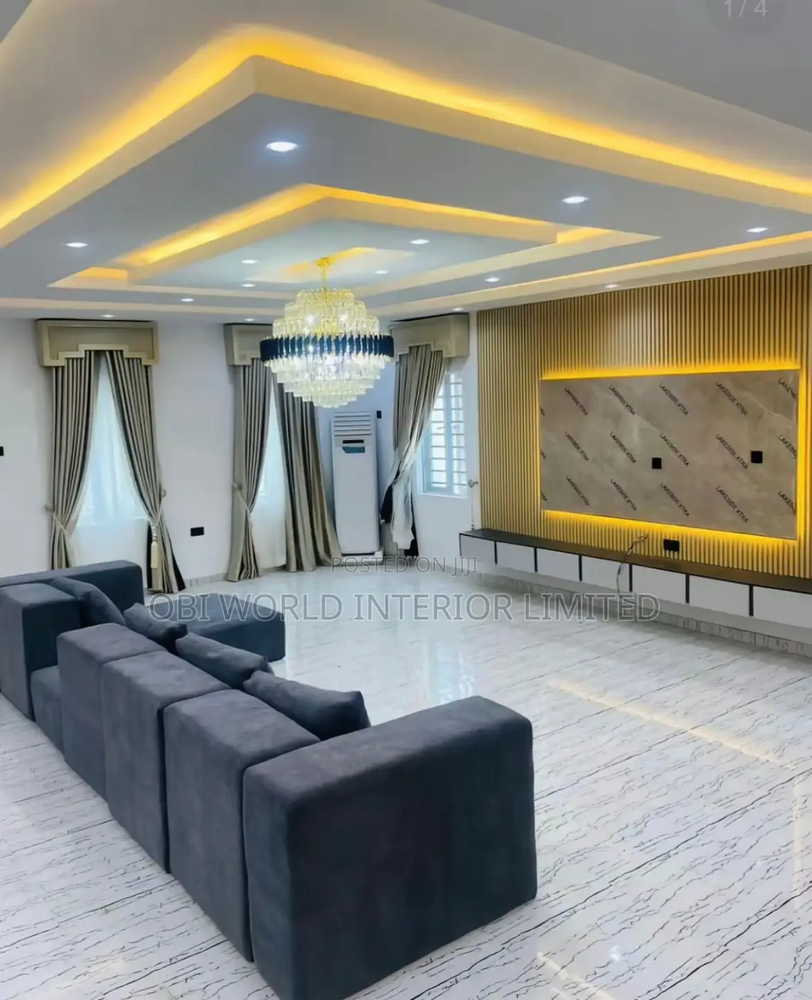 Tv Console and L Shape Sofa