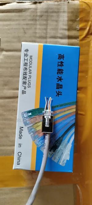 100 Pieces RJ45 Cat 6 Metal Pass Through Lan Cable Connector