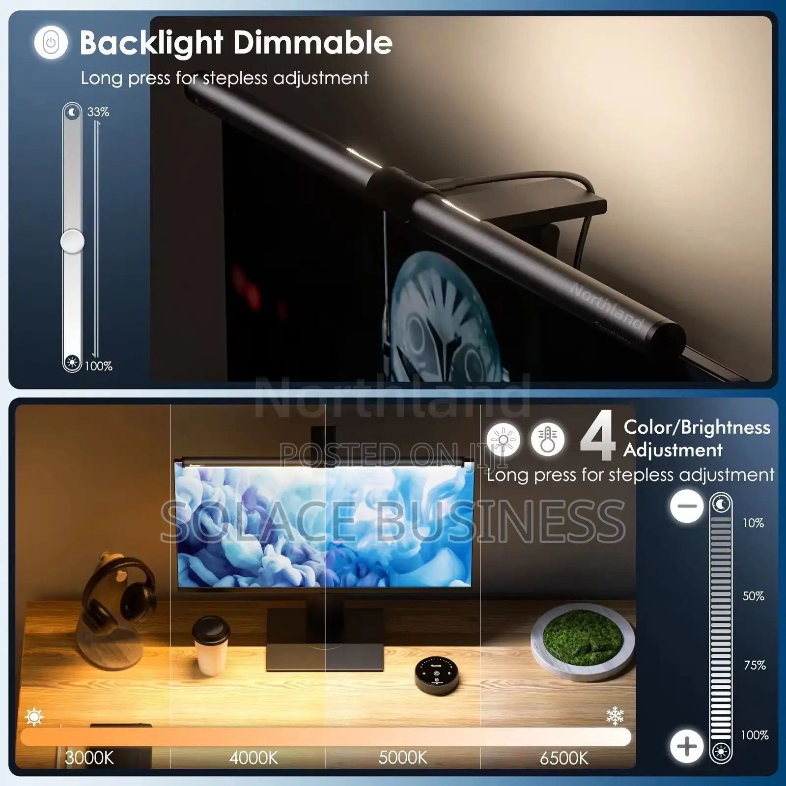 Monitor Lightbar With Remote Control Knob
