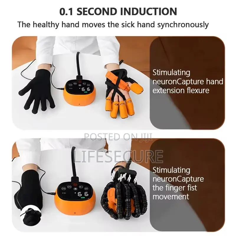 Stroke Rehabilitation Glove (Hand Heating, Voice, Timer, Intensity)