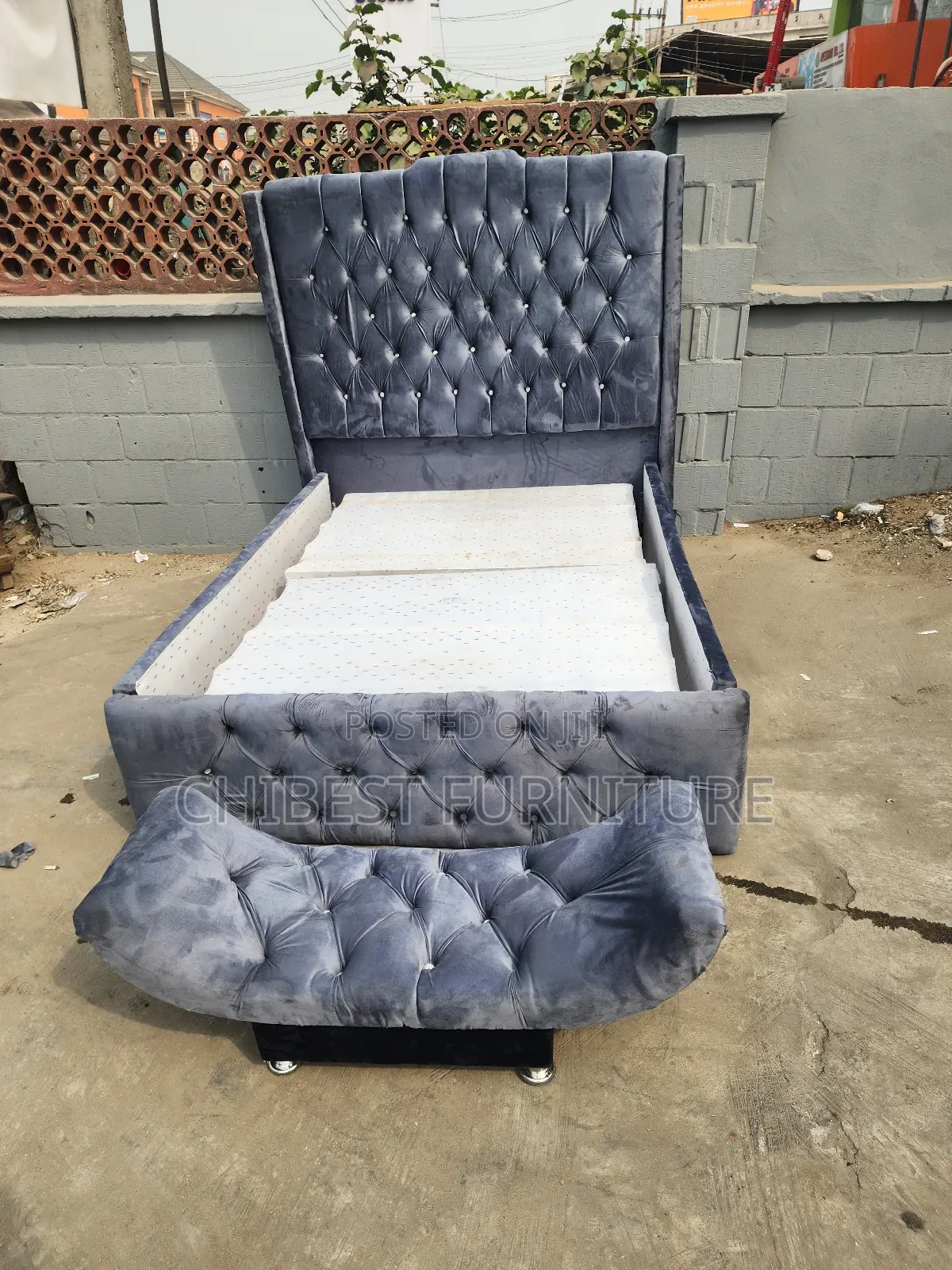 Padded 4.5by6 Bed Frame.