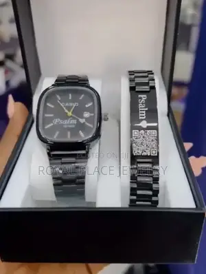 Photo - Engraved Wristwatch and Bracelet Set