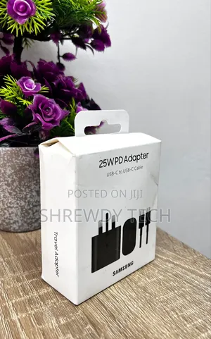Authentic 25 Watts Samsung PD Adapter, C-C Cable Included