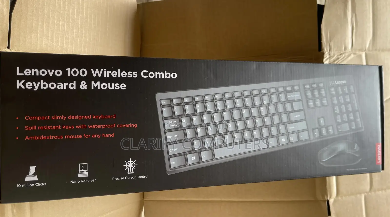 Lenovo 100 Wireless Combo Keyboard and Mouse
