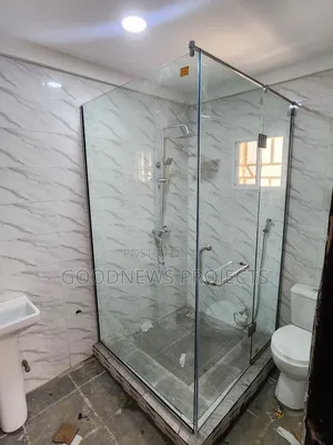 Silver Frameless Glass Cubicle