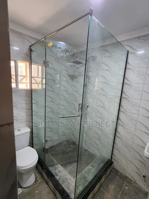 Tempered Hinged Glass Cubicle {Silver Accessory}